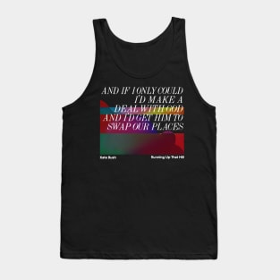 Kate Bush - Minimalist Lyric Artwork Design Tank Top